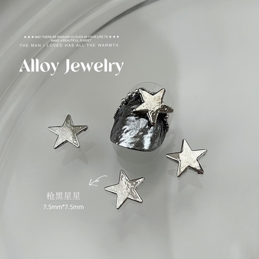 เครื่องประดับตกแต่งเล็บ: เครื่องประดับ รูปดวงจันทร์ ดวงดาว พระจันทร์ ตํานานกรีก พระอาทิตย์ พระจันทร์ อียิปต์ ชุบทอง อัลลอยสามมิติ - รูปที่ 4