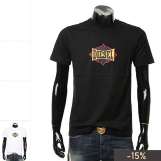 เสื้อยืดแขนสั้นลําลอง คอกลม พิมพ์ลาย Diesel Diesel แฟชั่นสําหรับผู้ชาย A03843 0HAYU