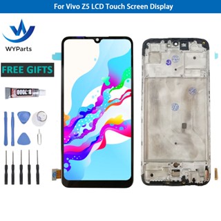 โมดูลเซนเซอร์หน้าจอสัมผัส LCD 6.38 นิ้ว พร้อมกรอบ สําหรับ Vivo Z5 V1921A V1921T 1921