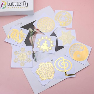 Buttterfly สติกเกอร์โลหะ ทองแดง อีพ็อกซี่ ลายดอกไม้ ชีวิต สําหรับติดตกแต่งงานศิลปะ งานฝีมือ