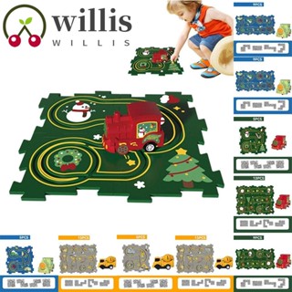 Willis ชุดจิ๊กซอว์รางรถไฟ รถไฟ รถไฟ รถไฟไฟฟ้า DIY ของเล่นวิศวกรรม สวนสัตว์ป่า คริสต์มาส ของขวัญวันเกิด สําหรับเด็ก