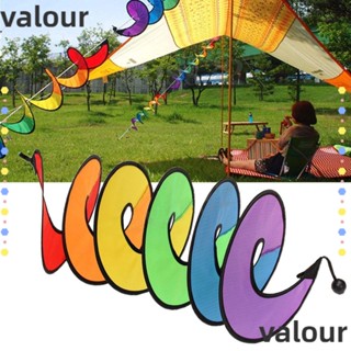 Valour กังหันลมแฟชั่น แบบเกลียว สีรุ้ง สําหรับตั้งแคมป์ บ้าน สวน