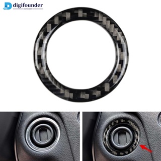 Digifounder สติกเกอร์คาร์บอนไฟเบอร์ ติดสวิตช์สตาร์ทรถยนต์ สําหรับ Mercedes Benz W204 W212 W246 A B C E Class GLA CLA GLC SLK D9I7