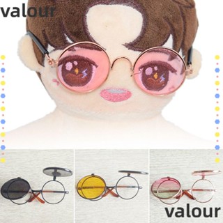 Valour แว่นตาตุ๊กตา กรอบกลม น่ารัก ขนาดเล็ก 10 สี อุปกรณ์เสริม