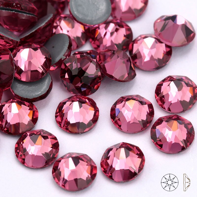 Qiao หินคริสตัล พลอยเทียม 8 big 8 ขนาดเล็ก หลากสี สําหรับซ่อมแซมเสื้อผ้า - รูปที่ 5