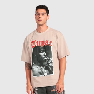 เสื้อยืด Tupac Beige โอเวอร์ไซซ์