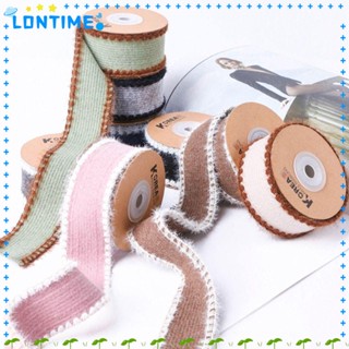 Lontime ริบบิ้นผ้าขนสัตว์ ขนมิงค์ กว้าง 23 มม. ยาว 10 หลา สําหรับถักนิตติ้ง