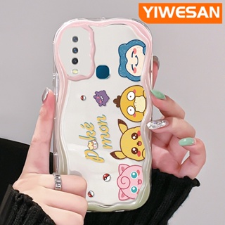 เคสโทรศัพท์มือถือแบบนิ่ม ใส กันกระแทก ลายการ์ตูนโปเกม่อน สีครีม สําหรับ VIVO Y12 Y15 Y17 Y12i Y3 Y3s 2020