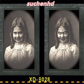 Suchenhd สติกเกอร์ตกแต่งผนัง รูปใบหน้าสยองขวัญฮาโลวีน กลัวกลัว