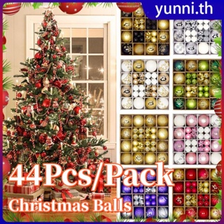 44pcs ลูกบอลคริสต์มาส 20 ประเภท 2023 เครื่องประดับต้นคริสต์มาส Ball Xmas แขวนจี้ต้นไม้ Home PARTY Decor ใหม่ปีของขวัญ Yunni