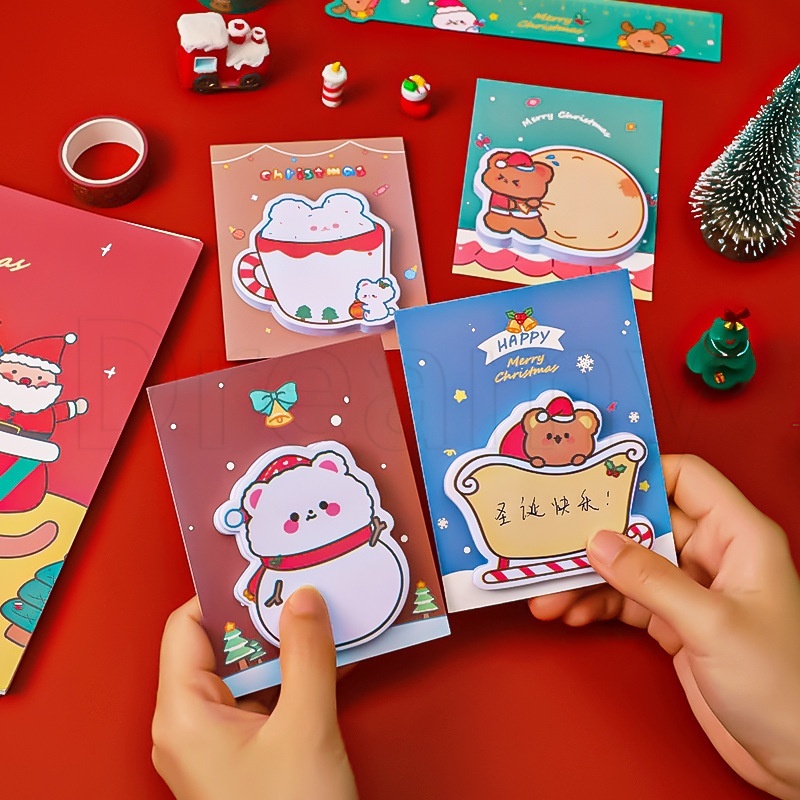 30 ชิ้น / หนังสือ การ์ตูนสร้างสรรค์ คริสต์มาส สโนว์แมน โน้ต สะดวก / กระดาษโน้ตข้อความนักเรียน / กระดาษโน้ต ลายหมีน้อยน่ารัก คริสต์มาส เหนียว / สติกเกอร์เขียนด้วยตนเอง