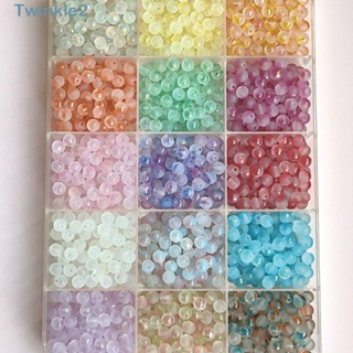 Twinkle ลูกปัดแก้ว ทรงกลม 8 มม. แฮนด์เมด คละสี สําหรับทําเครื่องประดับ สร้อยคอ 500 ชิ้น