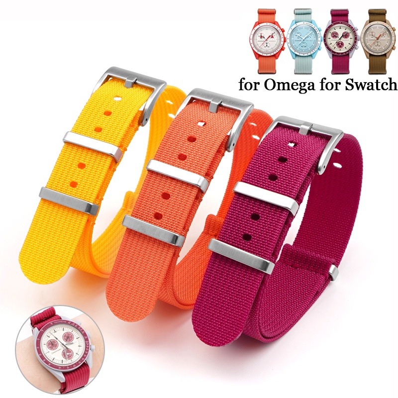 20 มม.22 มม.สายไนลอนสําหรับ O-mega สําหรับ S-Watch สําหรับ Samsung Galaxy นาฬิกา 3/4/5 เข็มขัดสําหรั