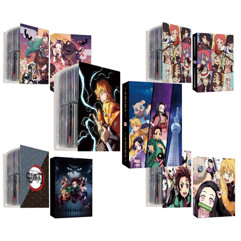 Four-Grid Cartoon Cartoon Board Game Card Binder Kimetsu No Yaiba Card Favorites A5 Business Card Al
