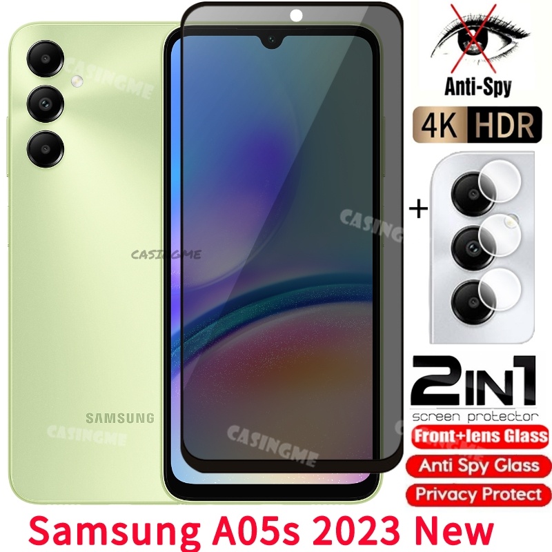 ฟิล์มกระจกนิรภัยกันรอยหน้าจอ ป้องกันการแอบมอง สําหรับ Samsung A05S 2023 A05 A05S A05S A 05s 05A A 05