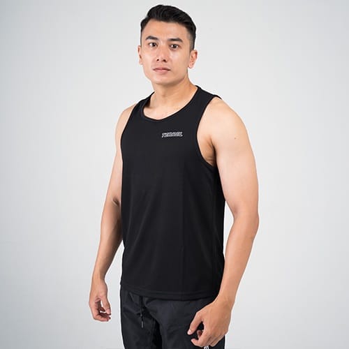 Crazy deal terrel ชุดกีฬาเสื้อกล้ามพื้นฐานสีดําแขนกุดผู้ชายแห้ง fit gym วิ่งผู้ชาย S6