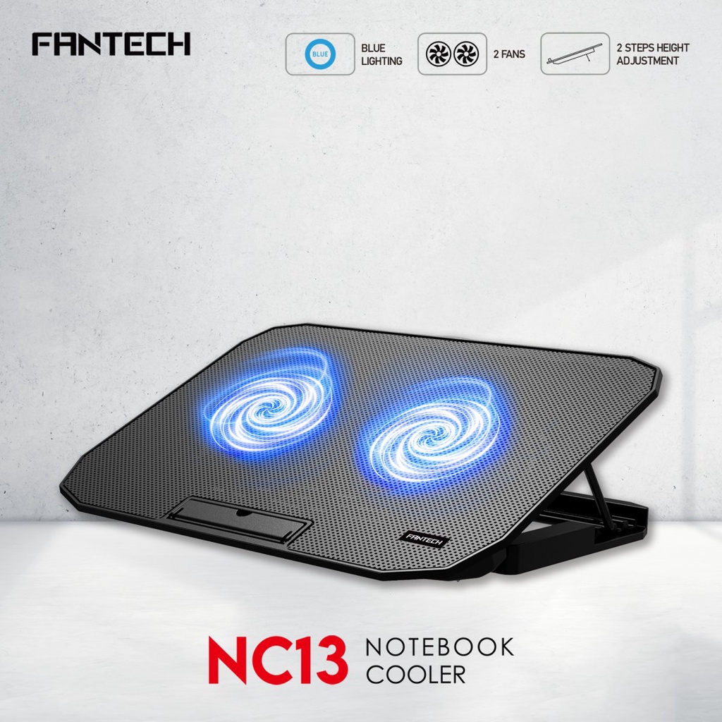 Fantech NoteBook Cooler NC11, NC12, NC13 พัดลมสองตัวเหมาะสําหรับแล็ปท็อป 9-15.6 นิ้ว