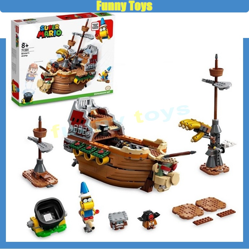 71391,Bowsers Airship,Building Blocks,ชุดขยายสําหรับเด็กของเล่นก่อสร้างเด็ก