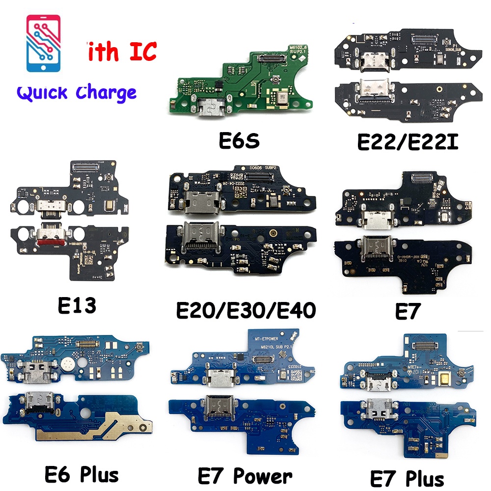 บอร์ดเชื่อมต่อสายชาร์จ USB สายเคเบิลอ่อน สําหรับ Moto E6 Plus E7 Power E22 E13 E32 E6I E6S E7I E20 E