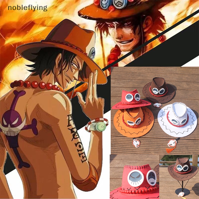 หมวกคอสเพลย์อนิเมะ One Piece Portgas D Ace สไตล์คาวบอย สําหรับผู้ชาย และผู้หญิง