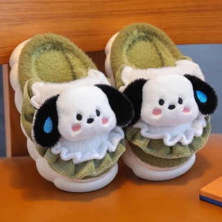 รองเท้าแตะ ผ้าฝ้าย ลายการ์ตูนน่ารัก เหมาะกับใส่ในบ้าน สําหรับเด็กผู้ชาย และเด็กผู้หญิง