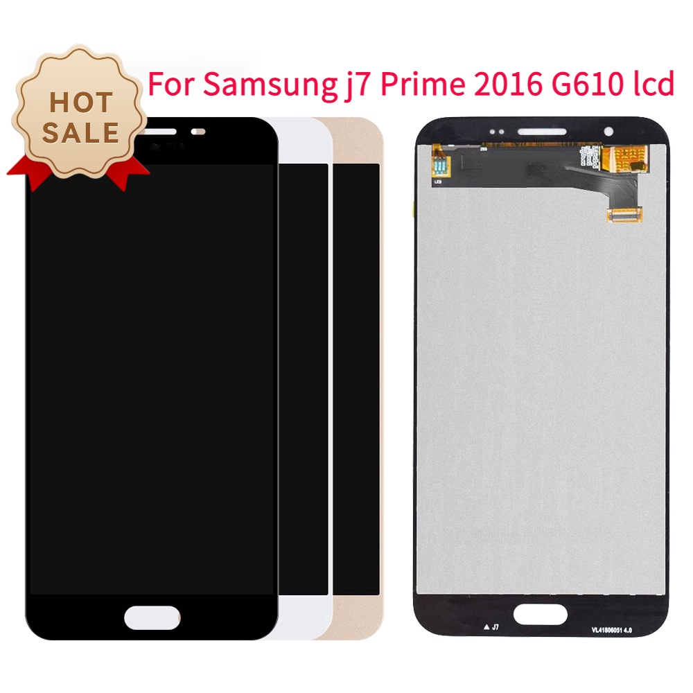 [ Splcd ] อะไหล่หน้าจอสัมผัส LCD แบบเปลี่ยน สําหรับ Samsung Galaxy J7 Prime 2016 LCD G610 G610F