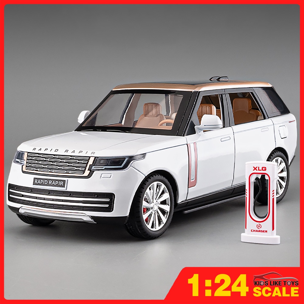 Klt โมเดลรถยนต์จําลอง 1:24 Range Rover SUV โลหะผสม ของเล่นสําหรับเด็กผู้ชาย