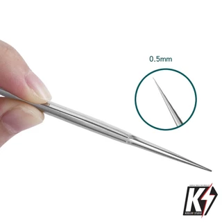 ปากคีบ No.5 พร้อมกล่องพลาสติก #ปากคีบสแตนเลสสตีล Stainless Steel forcep แหนบ ที่คีบ ที่หนีบ ที่คีบเพชร