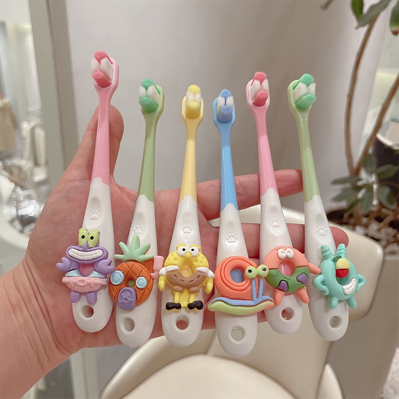 แปรงสีฟัน ลายการ์ตูน SpongeBob น่ารัก สําหรับเด็กประถม อายุ 6-12 ปี 8 ปี – โปรปัง