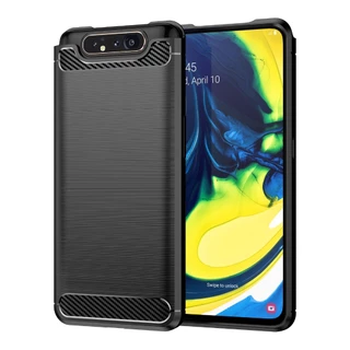 สําหรับ Samsung Galaxy A80, แปรงคาร ์ บอนไฟเบอร ์ ป ้ องกันกรณีนุ ่ ม , ทนต ่ อแรงกระแทก , ป ้ องกันรอยขีดข ่ วน , ป ้ องกันเคสโทรศัพท ์ ธุรกิจ