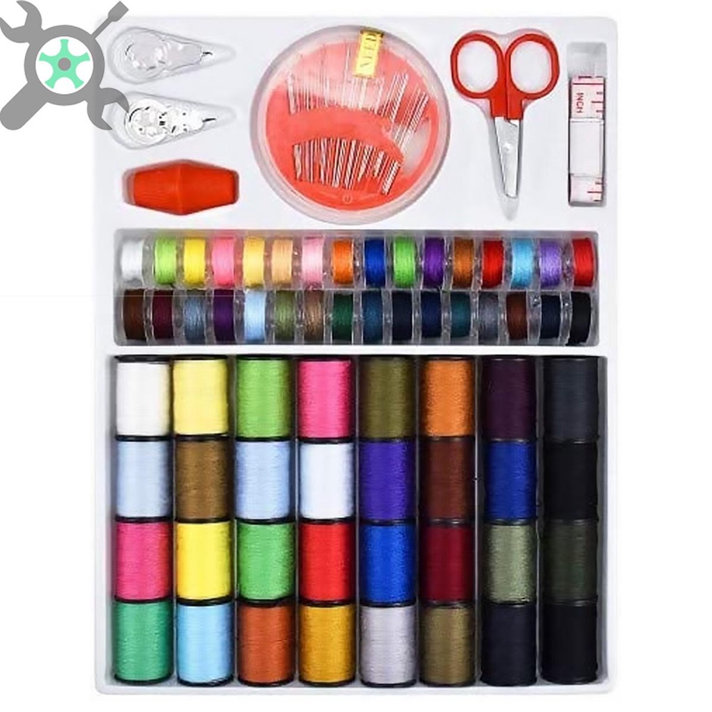 ชุดด้ายเย็บผ้า พร้อมด้ายหลายสี 64 สี ด้ายเย็บผ้า ด้ายวีนัส ชุดด้าย สี เข็ม ชุดกล่องเครื่องมือ Diy ชุดเครื่องมือเย็บผ้ากล่องเข็มถัก