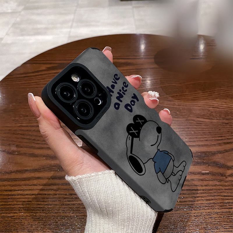 ปลอกหนังนิ่มสําหรับ iPhone 16 15 14 13 12 11 Pro XS Max XR X 8 7 6 6s Plus การ์ตูน Cool Snoopy สุนัขเคสซิลิโคนอ่อนนุ่มฝาหลังเต็ม | Hn D021