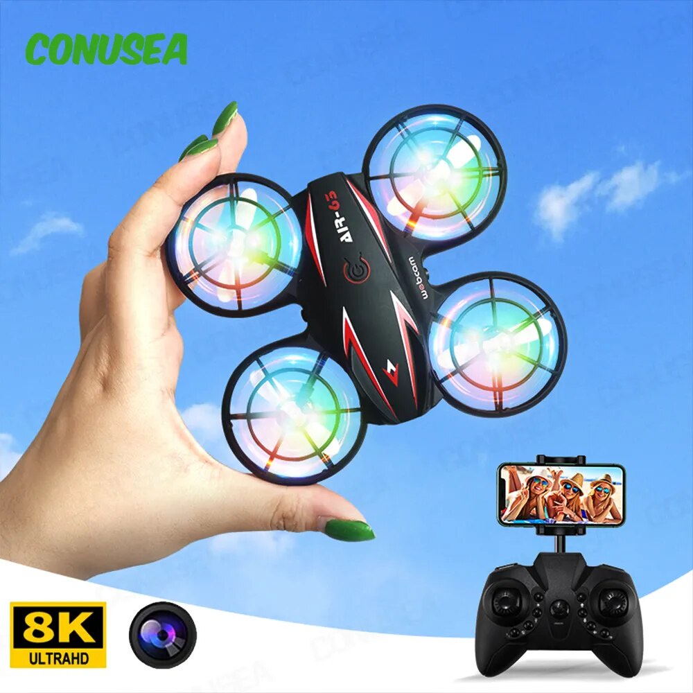 Rc Drone 8K Camera HD Mini Ufo wifi FPV Drones Remote Control Helicopter Dron Quadcopter Rc Plane Ai