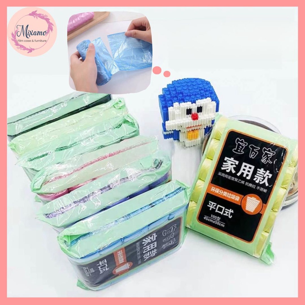--MXM--ถุงขยะแบบม้วน แพ็ค 100 ใบ(5ม้วน) ขนาด 45x50 cm.