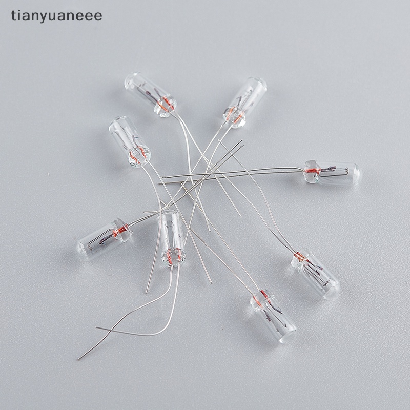 Tianyuaneee 10 ชิ้น 3/4/5 มิลลิเมตร 3/6/12/24 โวลต์หลอดไฟ Edison หลอดไส้ข้าวดี