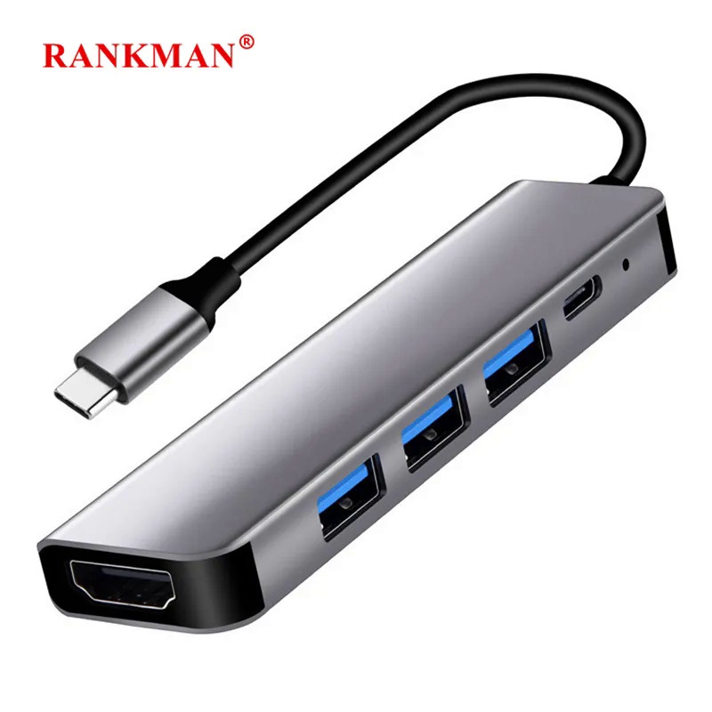 Rankman USB C Hub to 4K HDTV USB 3.0 2.0 Type C Charging Dock for MacBook  15 Samsung S20 Dex PS5 iPad TV Nintendo Switc