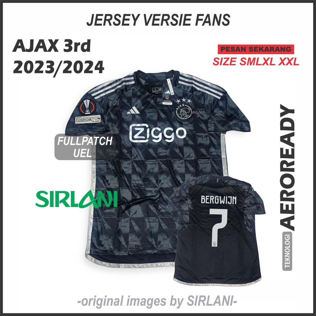 AJAX 3rd BLACK JERSEY 2023 2024 AJAX 3rd FOOTBALL JERSEY 23 24
