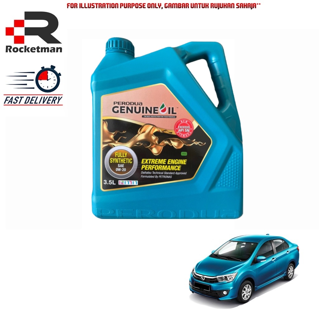 PERODUA BEZZA 0W20 FULLY SYNTHETIC ENGINE OIL (3.5 ลิตร) BEZZA PARTS (SAE0-W20)