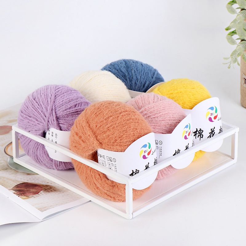 ไหมพรมขนสัตว์ นุ่มพิเศษ อบอุ่น สําหรับถักโครเชต์ ผ้าพันคอ ผ้าคลุมไหล่ DIY 40 กรัม