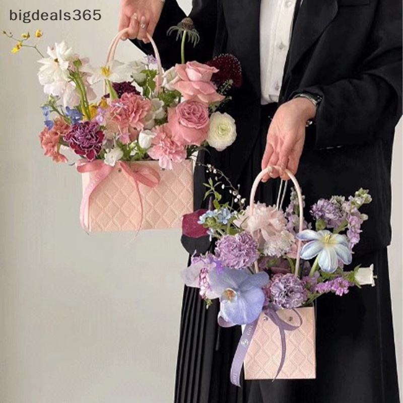 [bigdeals365] กล่องบรรจุภัณฑ์ช่อดอกไม้ แบบพกพา สําหรับตกแต่งงานแต่งงาน งานเลี้ยงวันเกิด DIY พร้อมส่ง