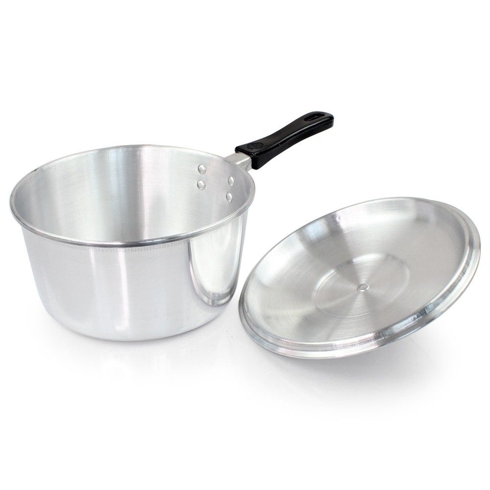 หม้อชาบู หม้ออลูมิเนียม หม้อต้มโจ๊ก มีด้ามจับ ขนาด 19 CM. รุ่น Joke-pot-staineless-steel-19-09f-June