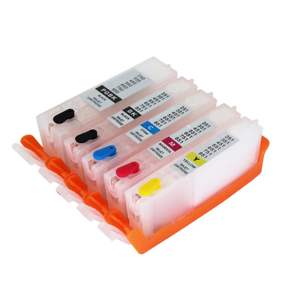 PGI-550 CLI-551 Refillable Ink Cartridge with ARC Chips For CANON MG5450 MG5550 MG6450 IP7250 MX925 