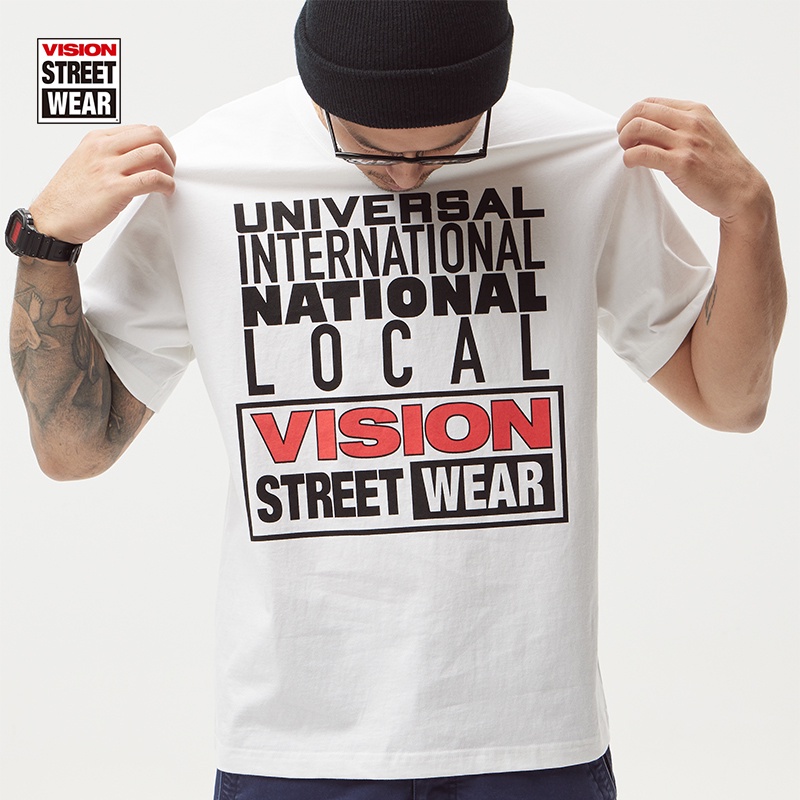 ยินดีต้อนรับ a Vision เสื้อยืดแขนสั้น พิมพ์ลาย STREET WEAR Copy Series 7 รูปแบบ แฟชั่นฤดูใบไม้ผลิ ฤด