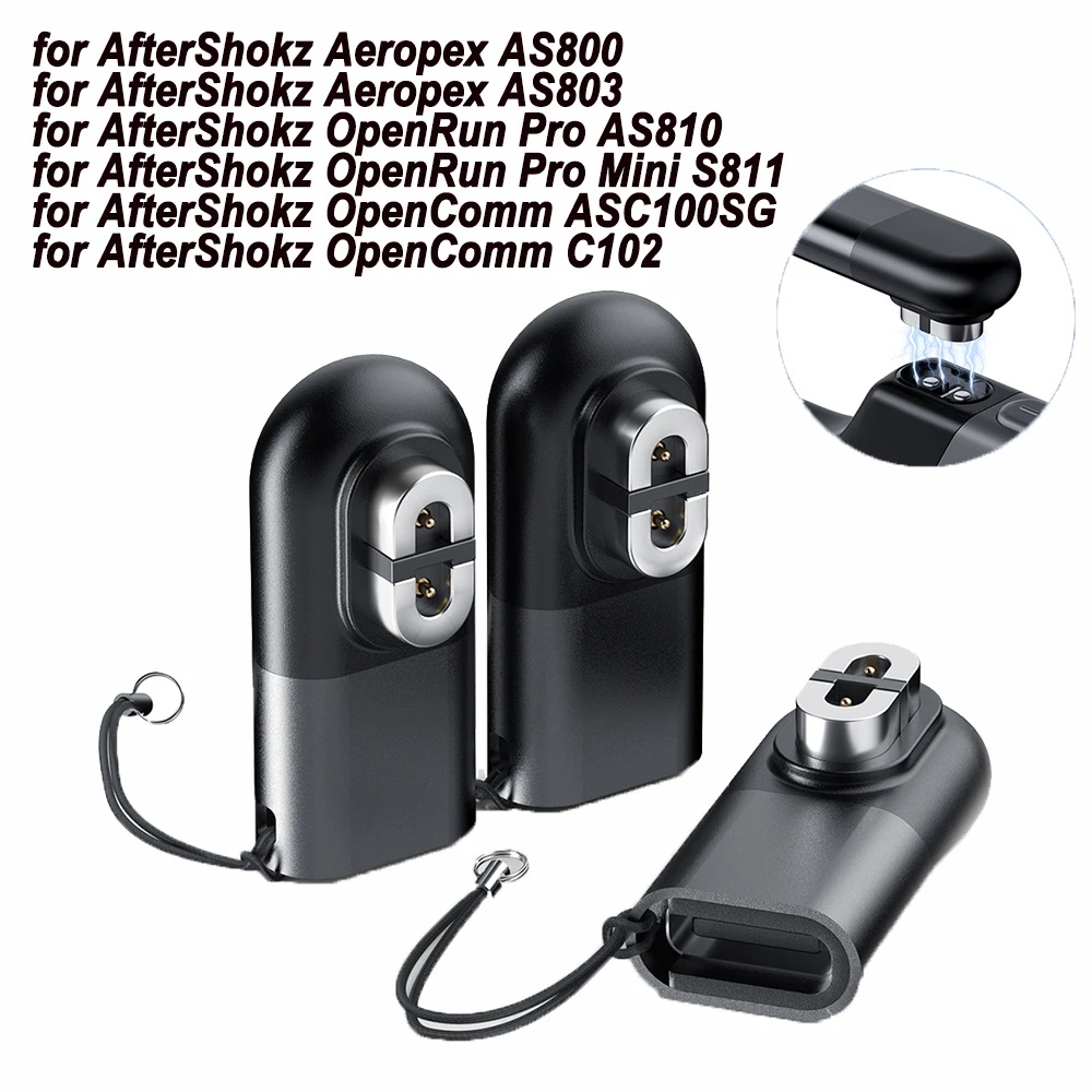 อะแดปเตอร์ชาร์จแม่เหล็ก สําหรับหูฟัง AfterShokz AS800 AS803 OpenRun Pro AS810 OpenComm ASC100