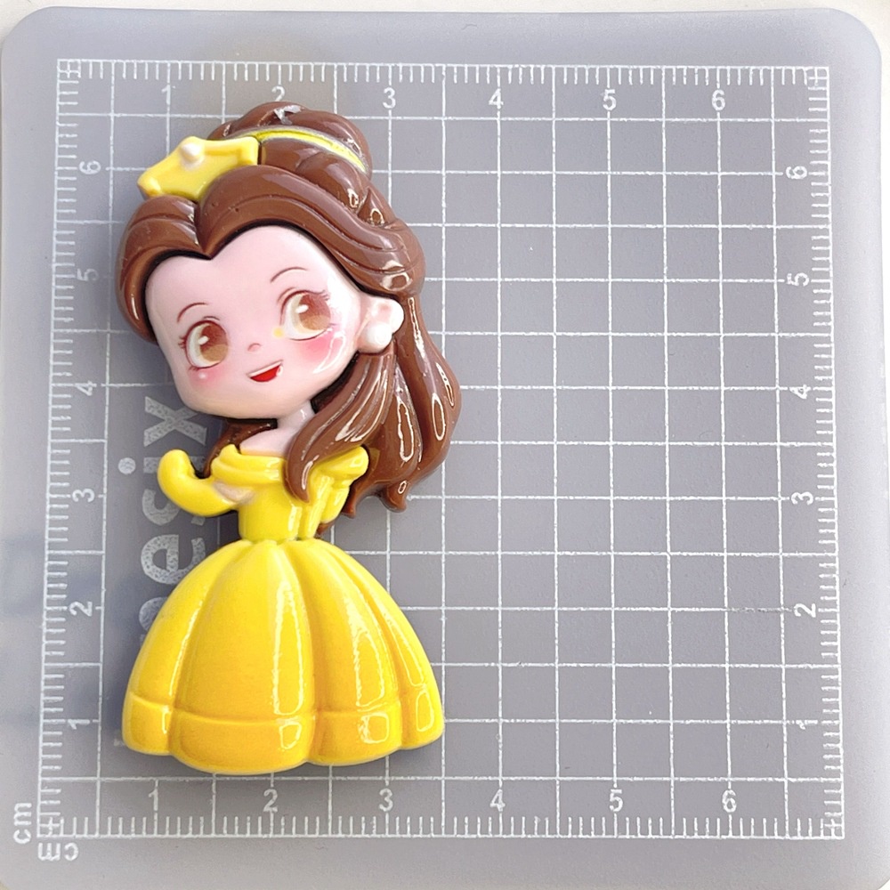 สติกเกอร์แม่เหล็ก ลายการ์ตูนเจ้าหญิง 3D สําหรับติดตกแต่งตู้เย็น