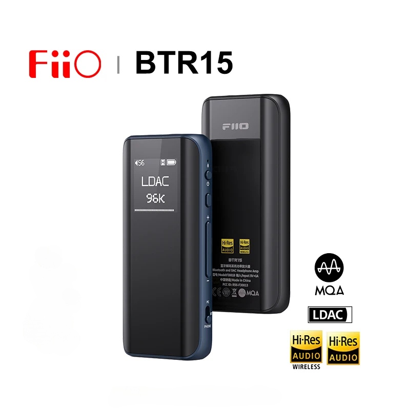 Fiio BTR15 ตัวรับสัญญาณหูฟังบลูทูธ 5.1 USB DAC AMP Hi-Res ES9219MQ DSD256 LDAC aptX เอาท์พุต 3.5 มม.