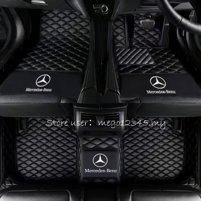 พรมปูพื้นรถยนต์ แบบหนัง สําหรับ Mercedes Benz B-Class W245 W246 W247 (B180 B200) พรมปูพื้นรถยนต์ พรม พรมหนังเข้ารูป