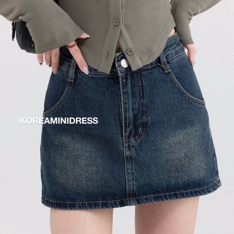 CLEARANCE  ไม่เข้าเพิ่ม M หมด DARK BLUE   | BABY SKIRTกระโปรงยีนส์ :KOREAMINIDRESS |เก็บโค้ดหน้าร้าน ลด30% เหลือ 2xx. ราคา ถูกที่สุด ดีลบีเคเค