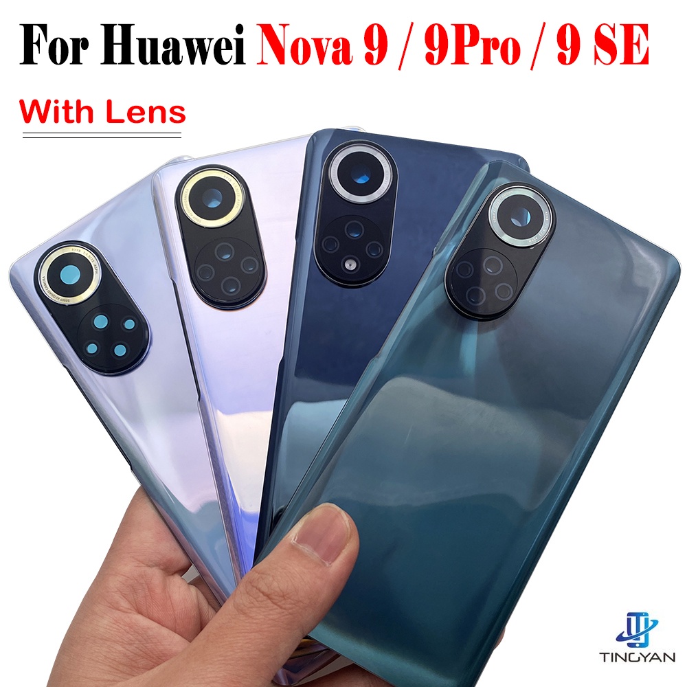 ฝาครอบแบตเตอรี่ด้านหลัง พร้อมกาว สําหรับ Huawei Nova 9 Pro Huawei Nova 9 SE