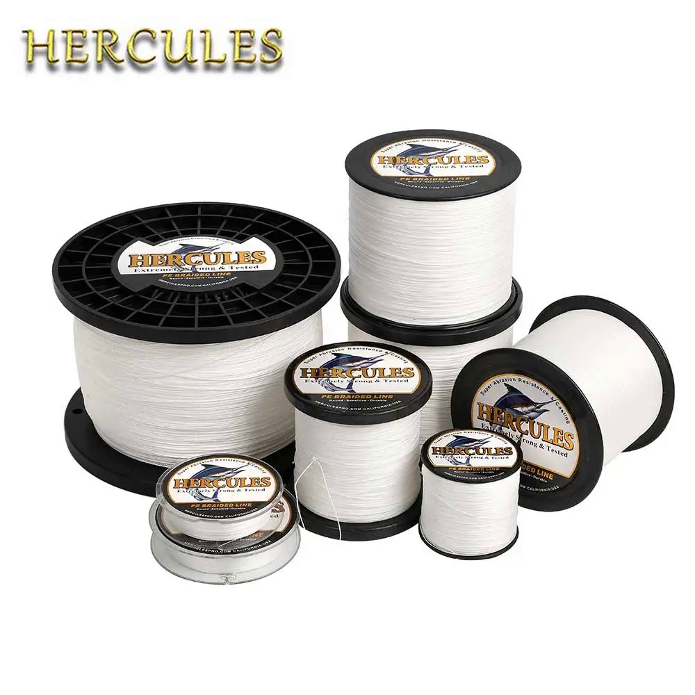 HERCULES สายเบ็ดตกปลา แบบถัก PE 10-300lb 100-2000M 8 เส้น